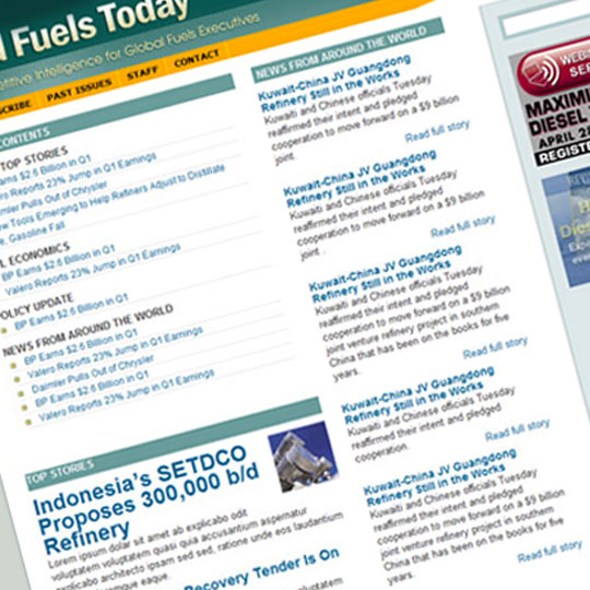 World Fuels Today - Newsletter Landing Page